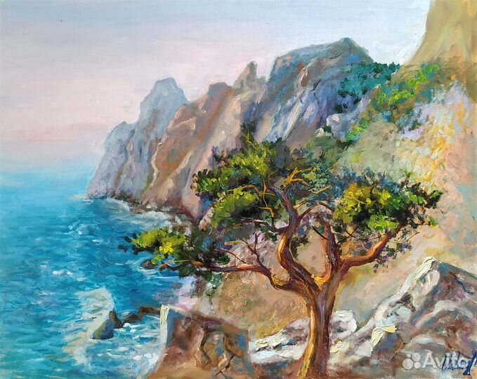 Картина Морской Пейзаж Маслом Крым Симеиз