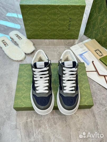 Зимние кроссовки Gucci мужские премиум (39-46)