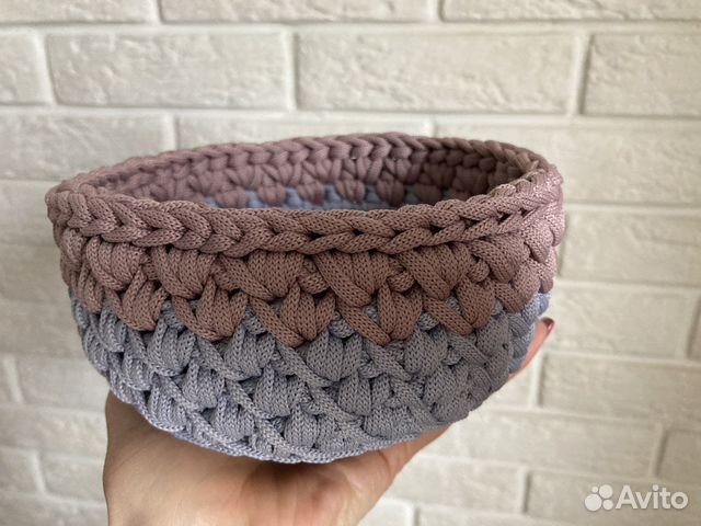 Корзинки вязаные ручной работы