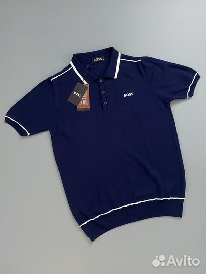 Мужское polo hugo boss синее