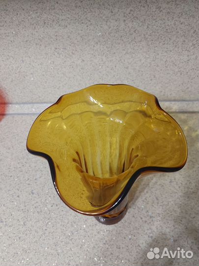 Ваза для цветов цветное стекло СССР