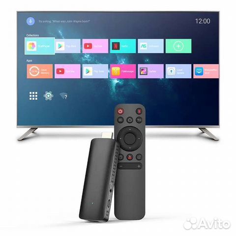 Тв-приставка TV Stick 4K с Android TV 10 2/8Gb