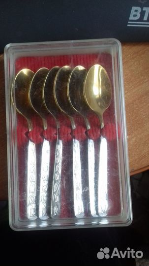Ложка СССР,позолоченные чайные мельхиор,набор