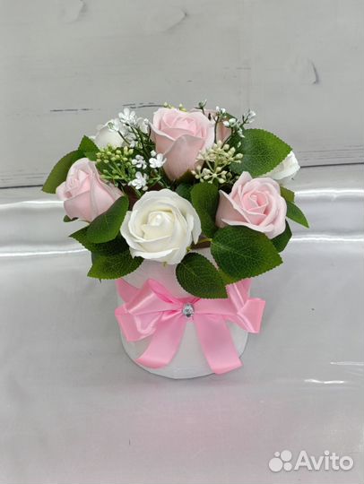 Букет из мыльных роз