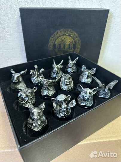 Стопки рюмки перевертыши серебро цвет