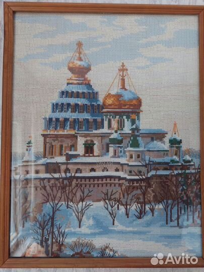 Картина вышитая крестом ручная работа