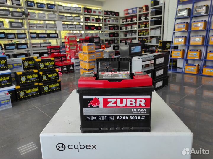 Аккумулятор 62Ач 600А Zubr (Exide) Ultra низкий оп