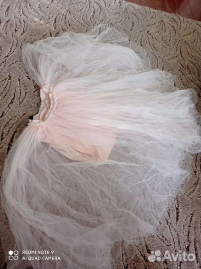 Пышная юбка из фатина розовая
