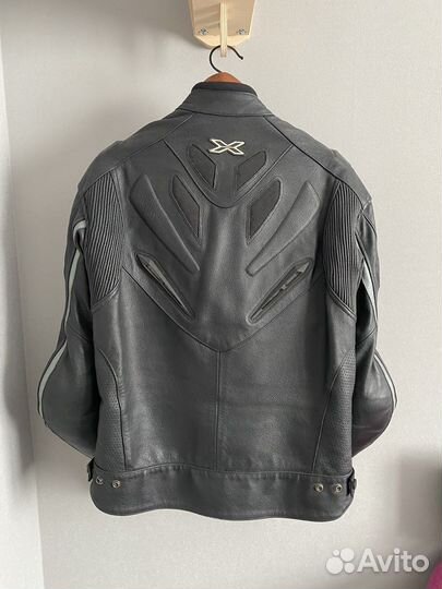 Мотокуртка кожаная мужская 52