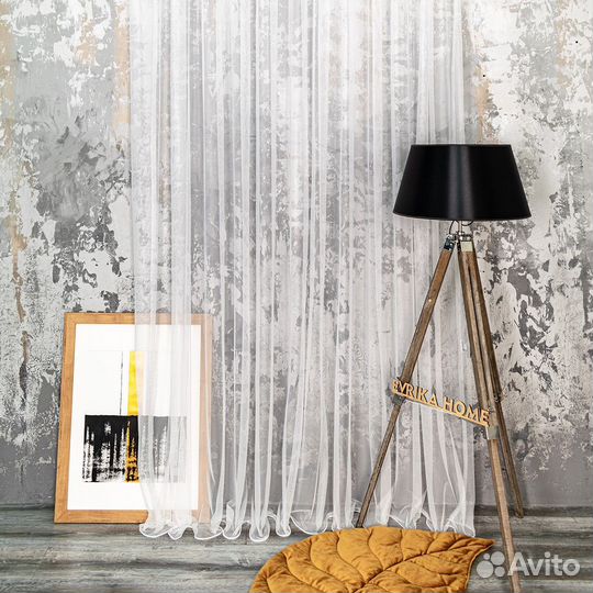 Тюль Ирис белый