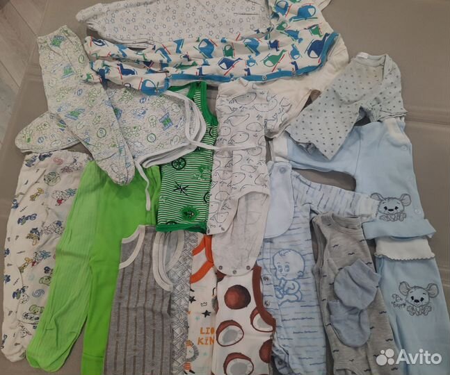 Вещи пакетом на мальчика с рождения до 3 месяцев