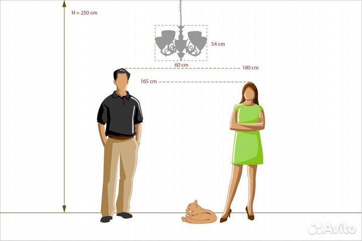 Люстра подвесная в спальню прованс