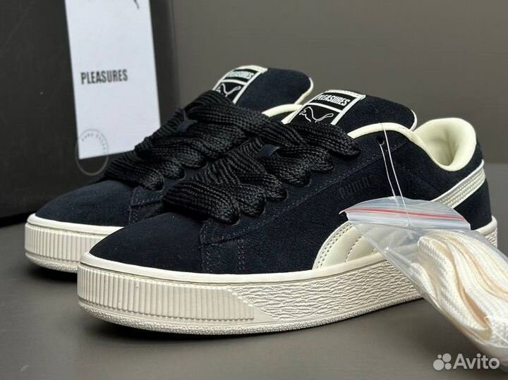 Puma Suede XL дутыши чёрные