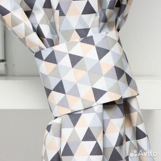 Шторы для кухни Этель 'Треугольники' 149х180 см