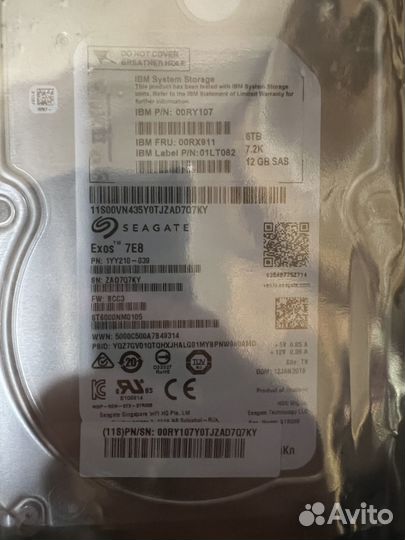 Жесткий диск IBM 6TB SAS 12G 3.5 00RX911