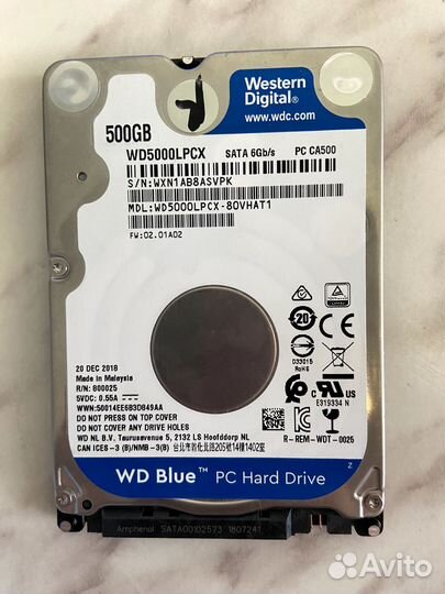 Жесткий диск 500 гб wd blue 2.5