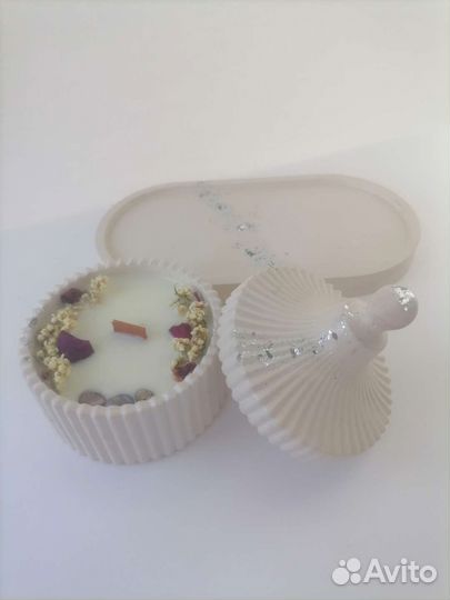 Аромасвеча на подносе