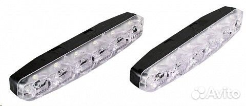 Дневные ходовые огни 12V 6 SMD пластиковый корпус