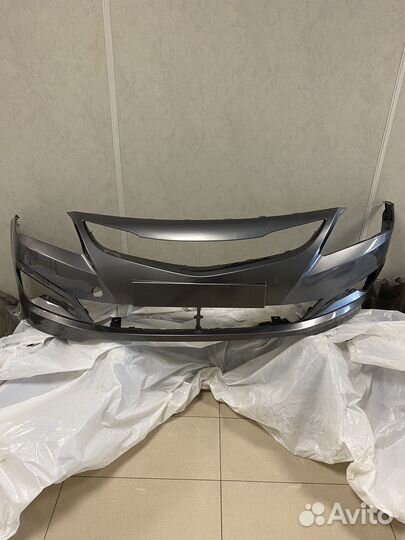Бампер передний Hyundai Solaris Серый