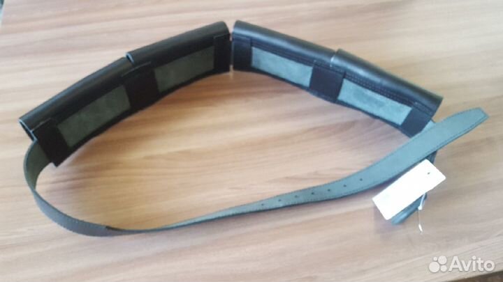 Ремень охотничий с подсумками кожаный К-20 HS-по-2