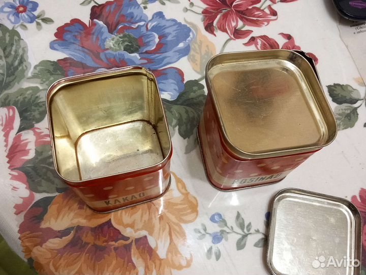 Жестяные банки для сыпучих продуктов СССР за3шт