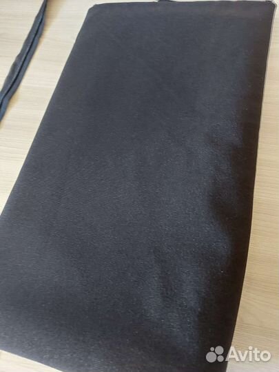 Костюмная чёрная ткань отрез 150х160 см