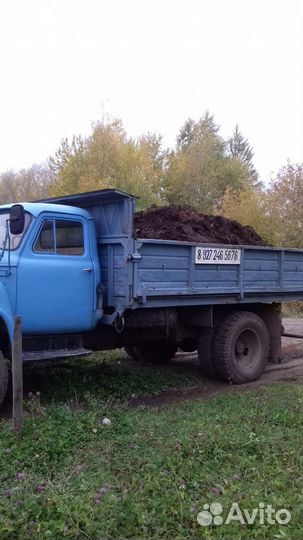 Навоза, перегноя, песка, гравия, щебня