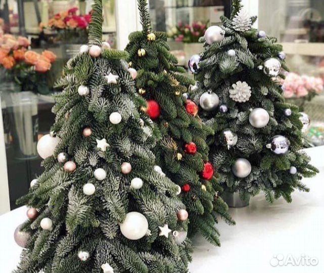 Новогодние композиции елки венки доставка РФ