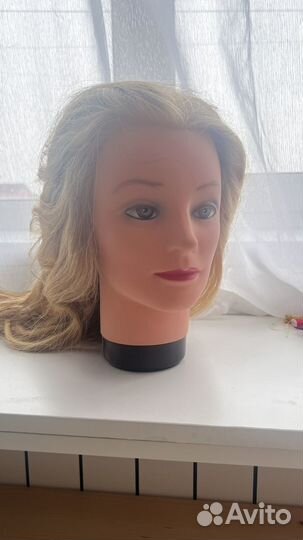 Голова манекен с натуральными волосами