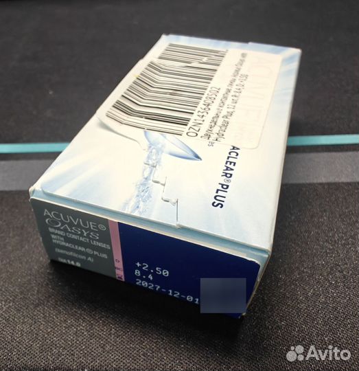 Линзы контактные Acuvue Oasys двухнедельные +2.50