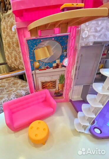 Кукольный домик для барби с мебелью Malibu