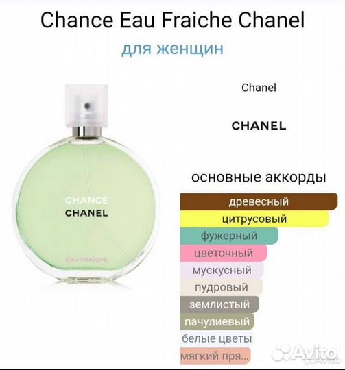 Chanel chance eau fraiche, 62мл