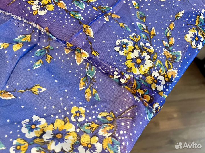 Отрез ткань СССР шёлк искусственный