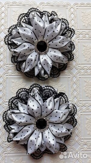 Бантики канзаши ручной работы