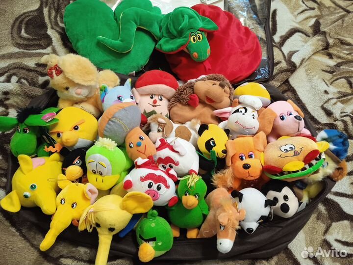 Мягкие игрушки пакетом новые много