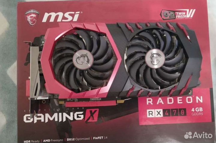 Видеокарта MSI Radeon RX 470 GamingX 4GB