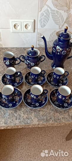 Кофейный сервиз СССР Кобальт