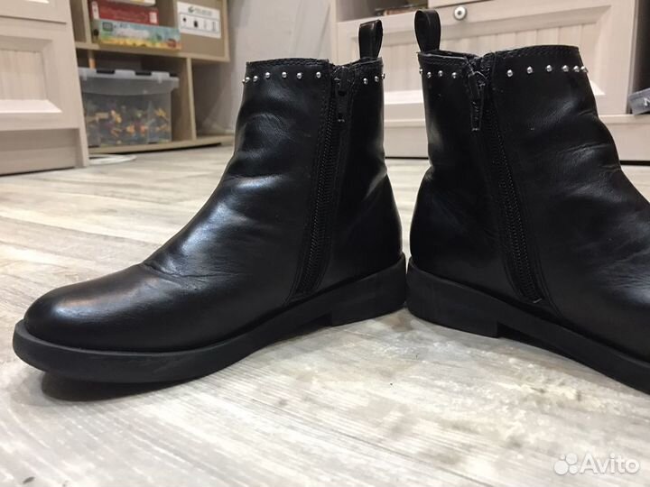 Кожаные ботинки для девочки Zara