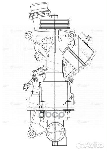 Насос водяной для а/м Mercedes-Benz C (W205) (1