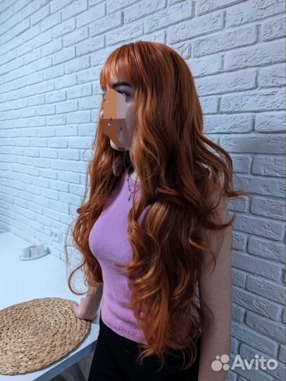 Парик рыжий длинный
