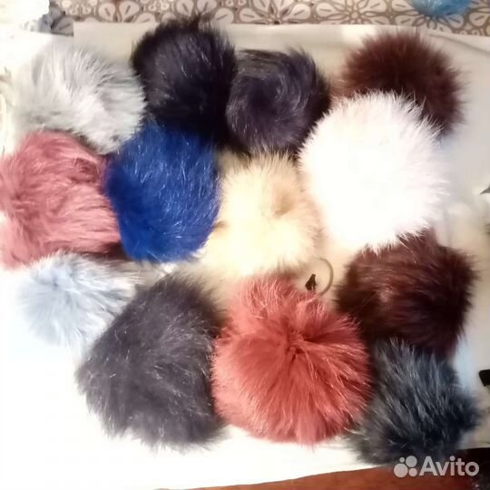 Мех на ремонт и помпоны