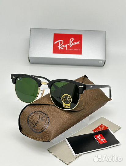 Солнцезащитные очки ray ban стекло clubmaster