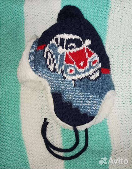 Шапка зимняя на мальчика до года