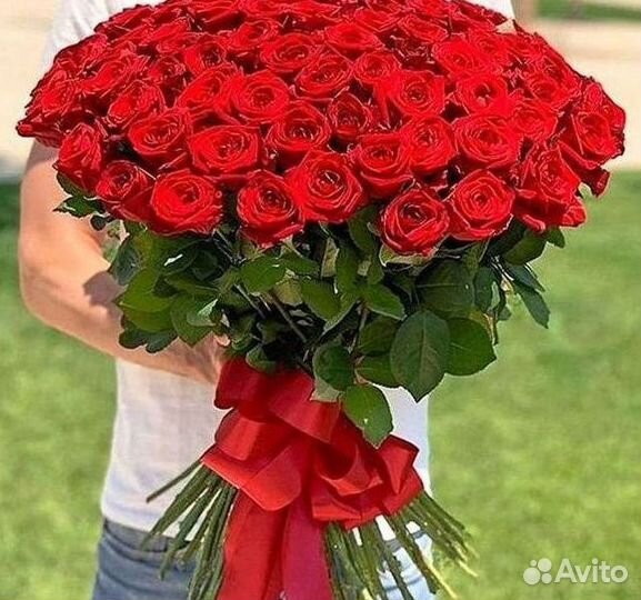 Розы высокие Доставка цветов