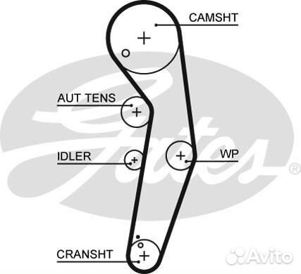 Ремень грм 120 зуб.,30mm + 2 ролика 7883-11465