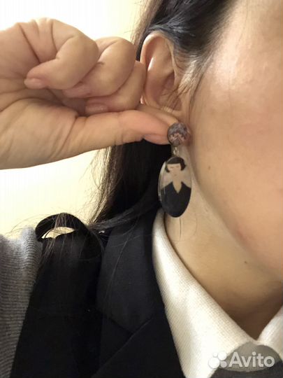 Серьги кольцо набор