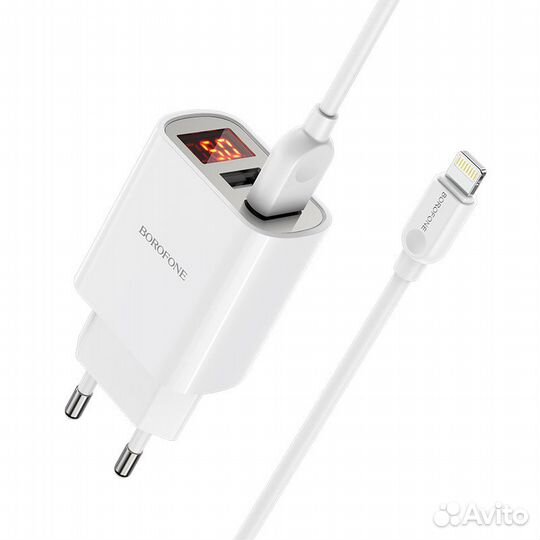 Зарядное устройство borofone BA58A Mighty 2*USB +