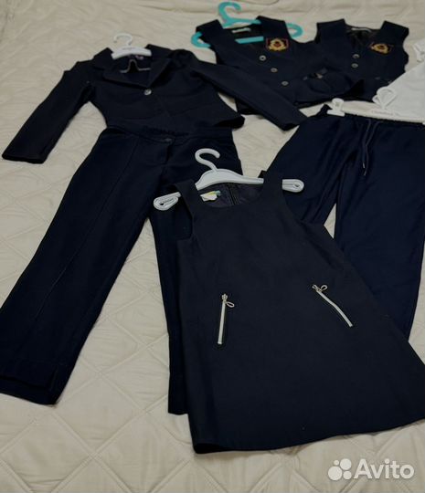 Школьная форма для девочки 128-140 синяя