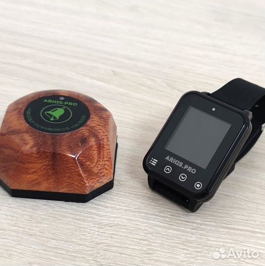 Кнопка вызова официанта Бургер с часами Элит