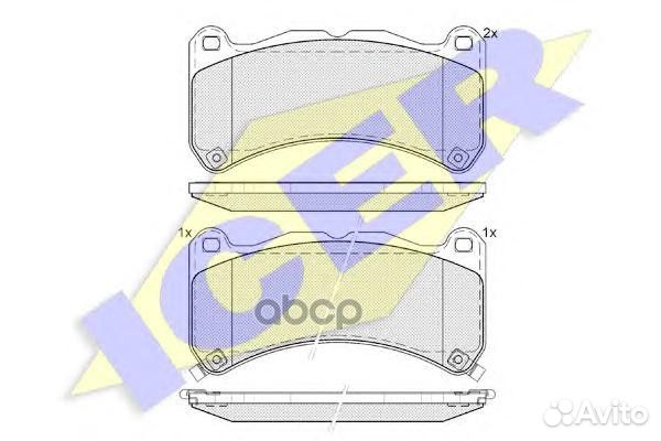 Колодки торм диск Lexus IS F (USE20) 182014 Icer